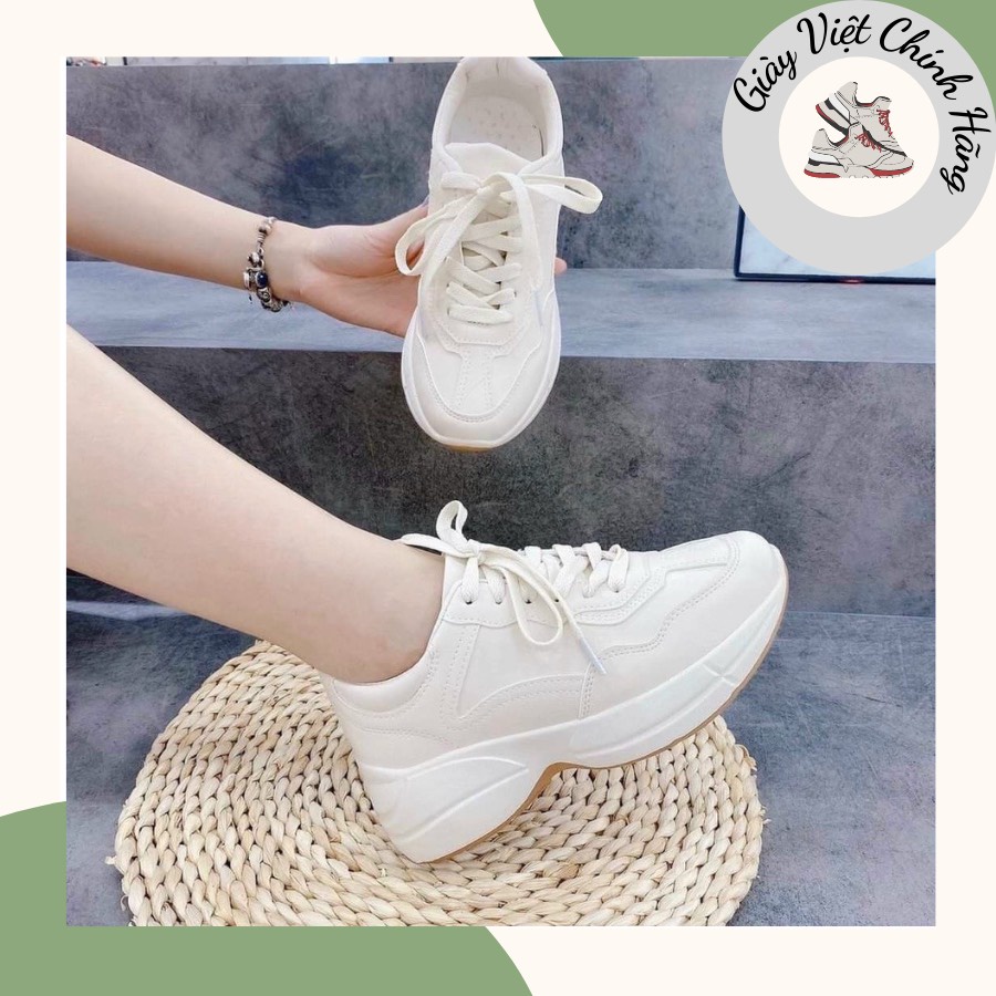 Giày thể thao nữ QC ❤️FREESHIP❤️ Giày sneakers thời trang buộc dây hot trend phong cách Hàn Quốc Ulzzang đế 5cm A195