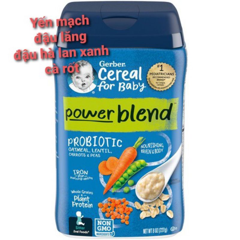 Bột ăn dặm gạo và yến mạch Gerber