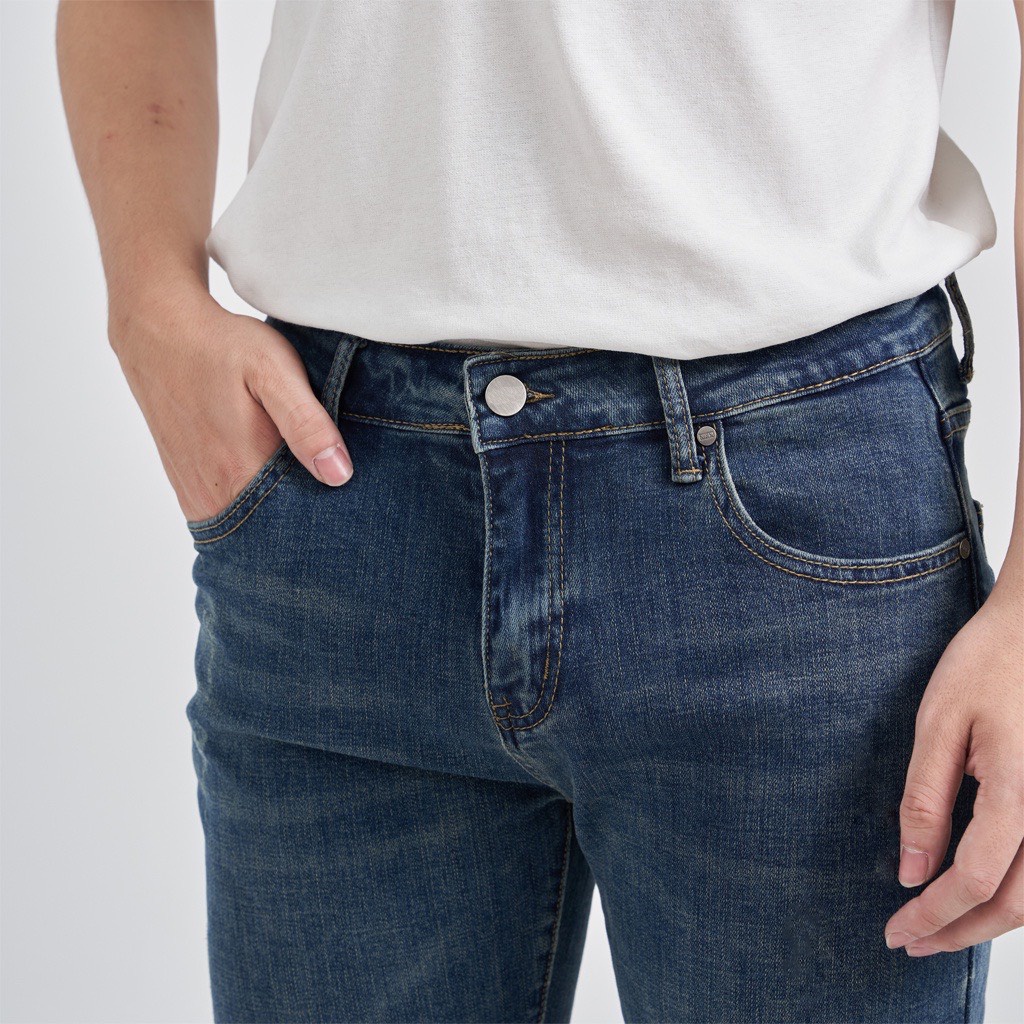 Quần Jean nam, form slimfit, màu xanh đậm - Vidona Luxy. Lengend