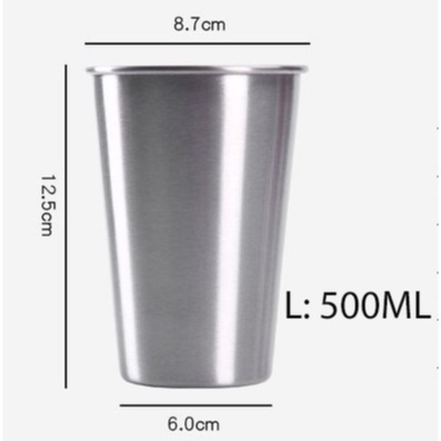 Cốc Uống Bia / Cà Phê / Trà Sữa Bằng Thép Không Gỉ Tiện Dụng Cho Nhà Bếp