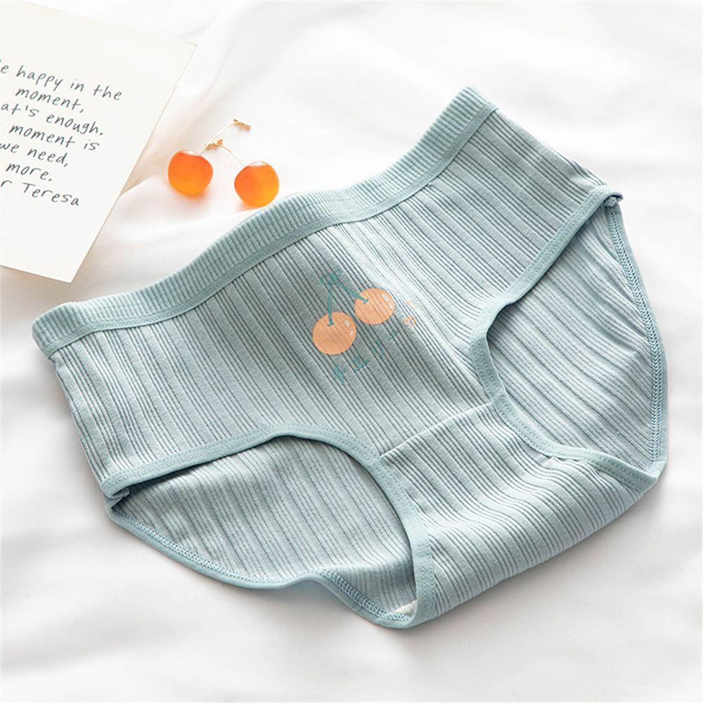 FUTURE Breathable Female Panties Soft Intimates Lingerie Embroidery Fruit Panties New Woman's Briefs M-XL Mid Waist Cotton Girls Pantys