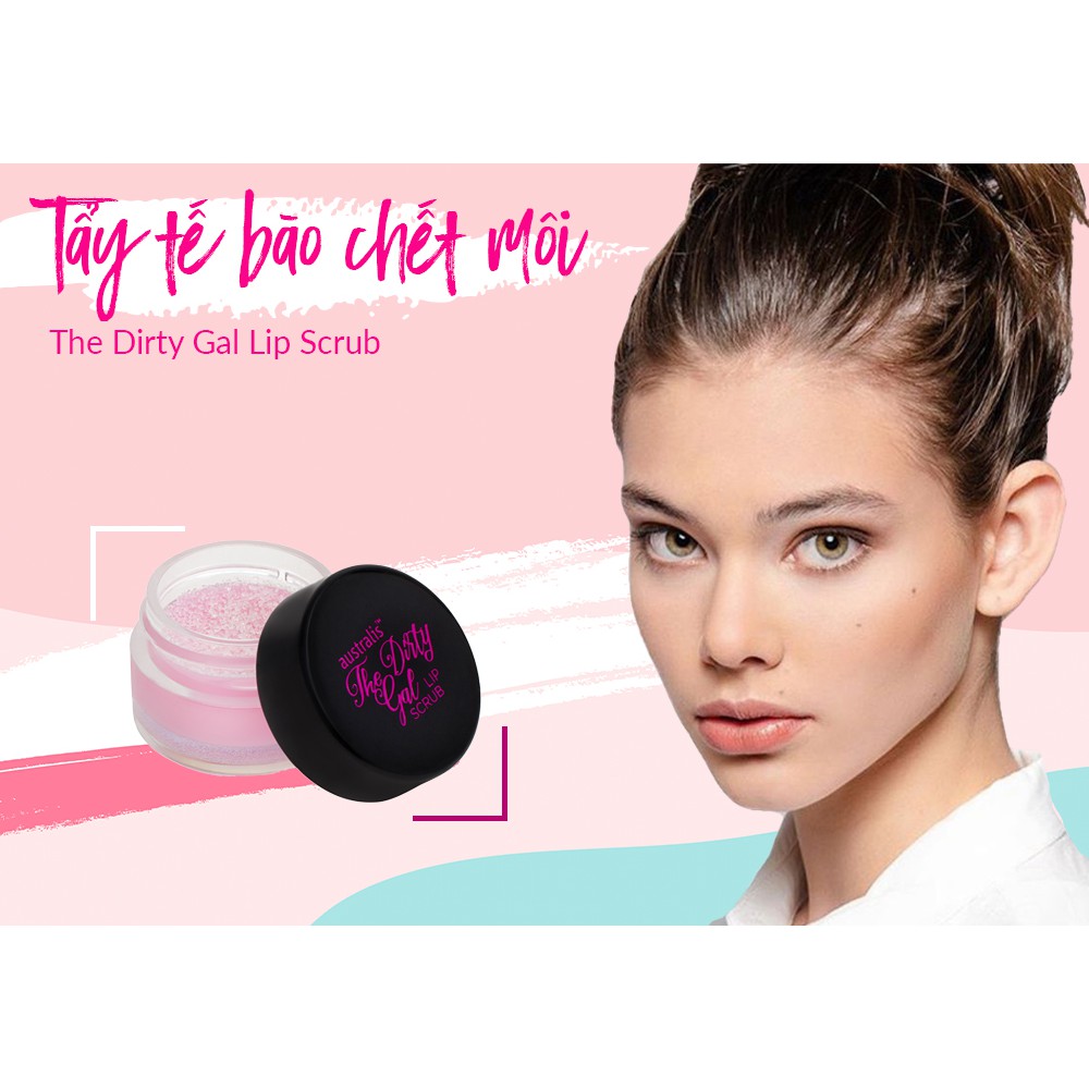 Sáp Tẩy Tế Bào Chết Môi- Australis- Lip Scrub Tẩy Tế Bào Chết Môi Bơ Shea Đường Tự Nhiên- 4.2g