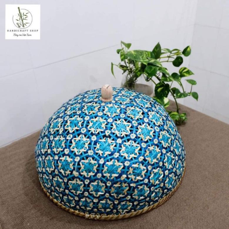 Tre tự nhiên- Lồng bàn tre che chắn côn trùng size to 40-50cm -Mây tre đan việt