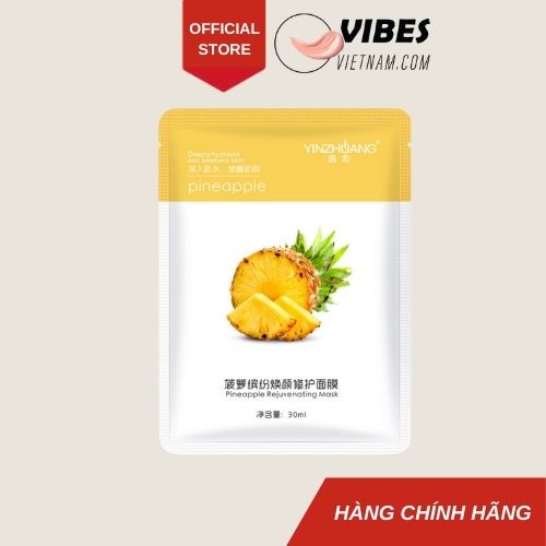 Mặt nạ giấy trái khóm nhiều mẫu - Nhóm vitamin C dưỡng ẩm cấp nước giảm thâm mụn làm đều màu da vibesvietnam