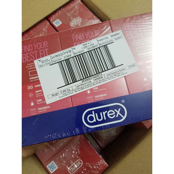 Bao cao su Durex dòng Fetherlite siêu mỏng hộp 30 cái