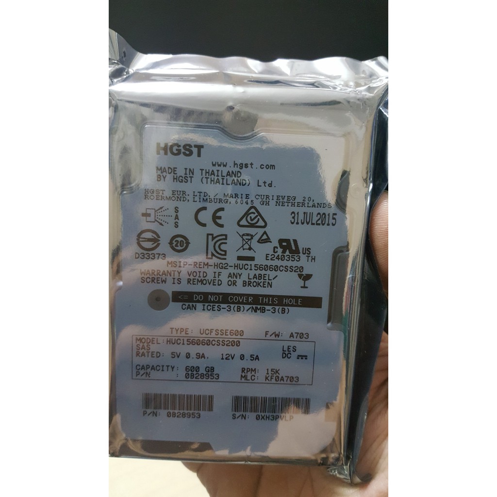 Hitachi SAS Enterprise 600G 2.5in 15.000rpm Cache 128M 6GBs Mới 100% (New) | BigBuy360 - bigbuy360.vn