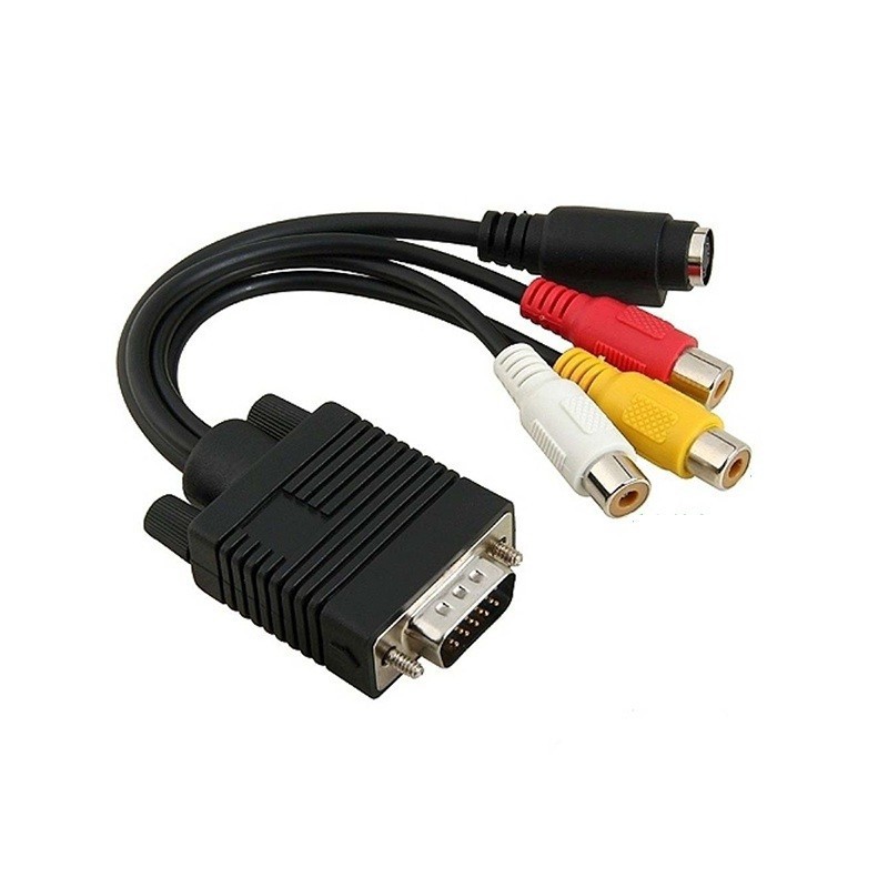 CÁP NỐI VGA SANG AV, SVIDEO, COMPONENT