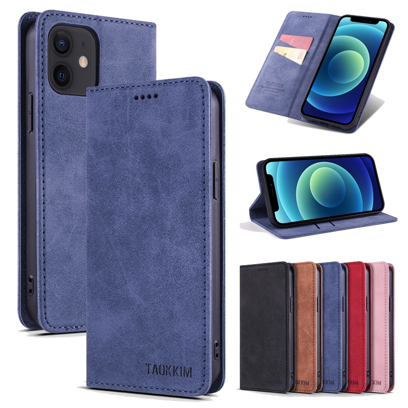 Bao Da Điện Thoại Nắp Lật Từ Tính Có Ngăn Đựng Thẻ Cho For Iphone X Xs Xr 11 Pro Max 6 6s 7 8 Plus Se2 Ốp