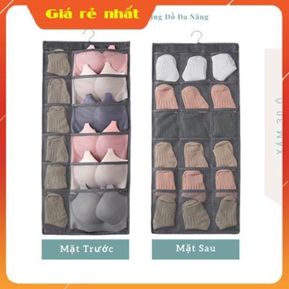 Túi 30 Ngăn 2 Mặt Treo Tủ - Treo Tường Để Đồ Lót Để Tất Để Đồ Tiện Dụng [ Mã QUYNQTGT  giảm ngay 3k]