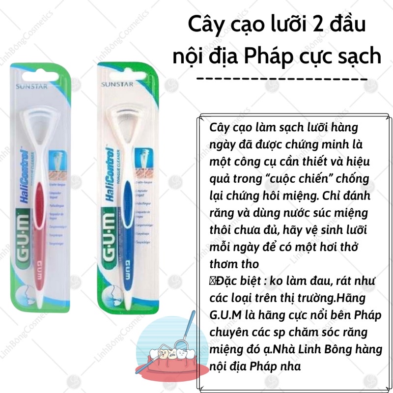 CÂY CẠO LƯỠI GUM® HALICONTROL™ TONGUE CLEANSER NỘI ĐỊA PHÁP