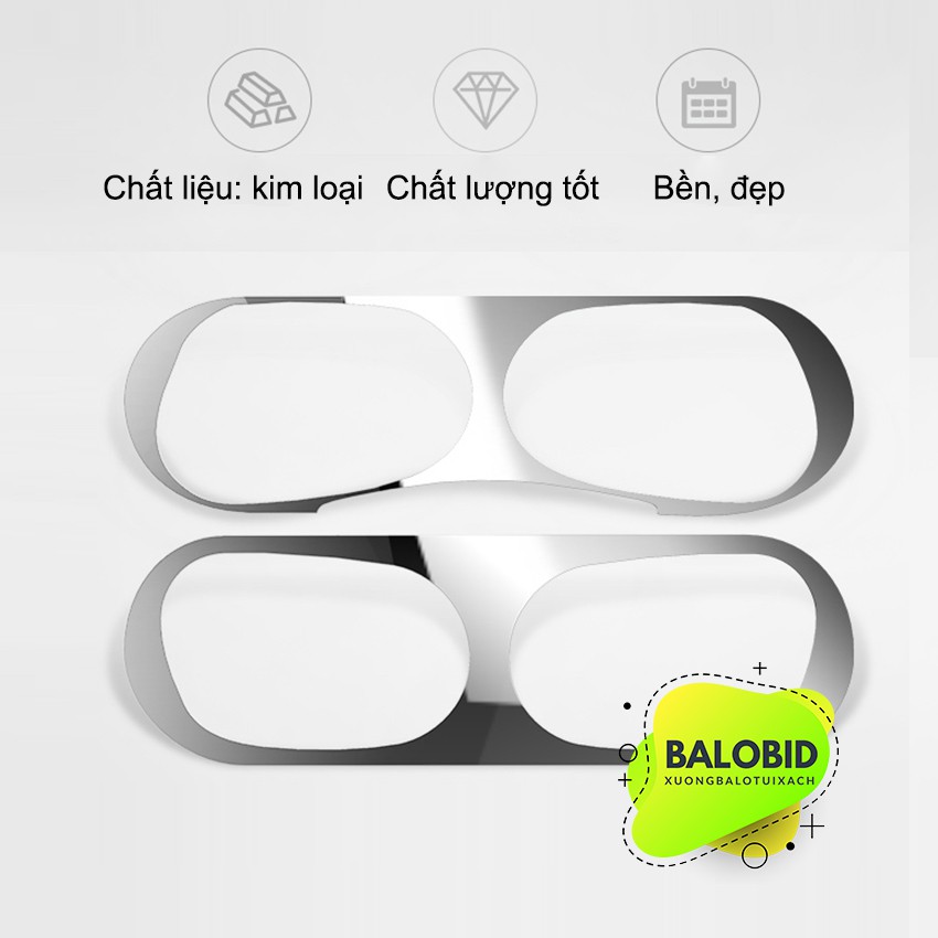 Miếng Dán Kim Loại Bảo Vệ Tai Nghe Bluetooth Airpod Pro Chất Lượng Cao Tính Năng Chống Bụi Bẩn TN004