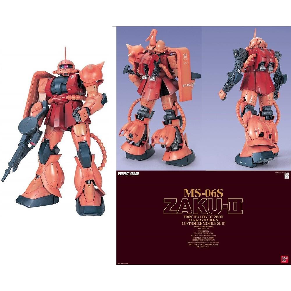 Bộ lắp ráp Gunpla PG 1/60 MS-06S ZAKU II Char Perfect Grade BANDAI