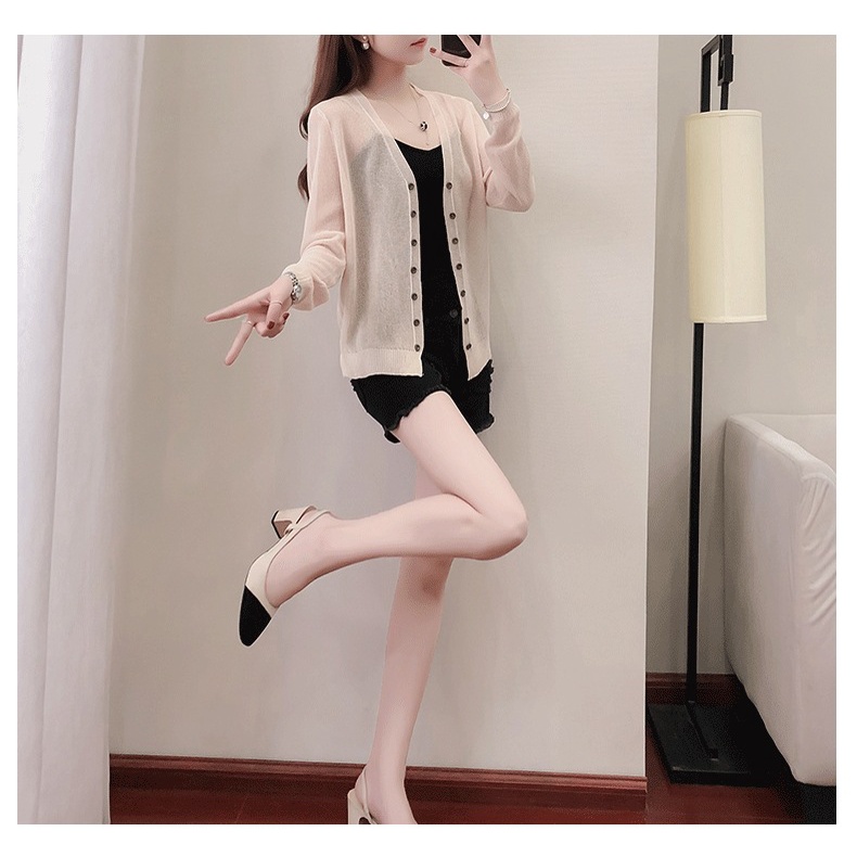 Áo Khoác Cardigan Dệt Kim Tay Dài Chống Nắng Cho Phái Nữ | BigBuy360 - bigbuy360.vn