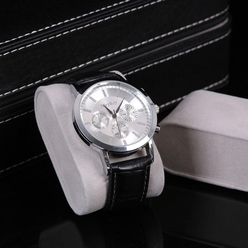 Hộp Đựng Đồng Hồ Đeo Tay Bằng Da Pu 6 Ngăn Kích Thước Nhỏ Gọn Thời Trang Cổ Điển Dành Cho Đi