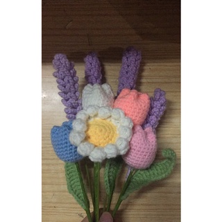 HOA TULIP, LAVENDER BẰNG LEN (HANDMADE)(ẢNH THẬT)