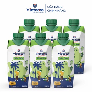 (COMBO 6 HỘP) NƯỚC DỪA  -SỮA DỪA Organic Vietcoco 330ml