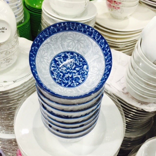 Bát cơm bát tràng xanh