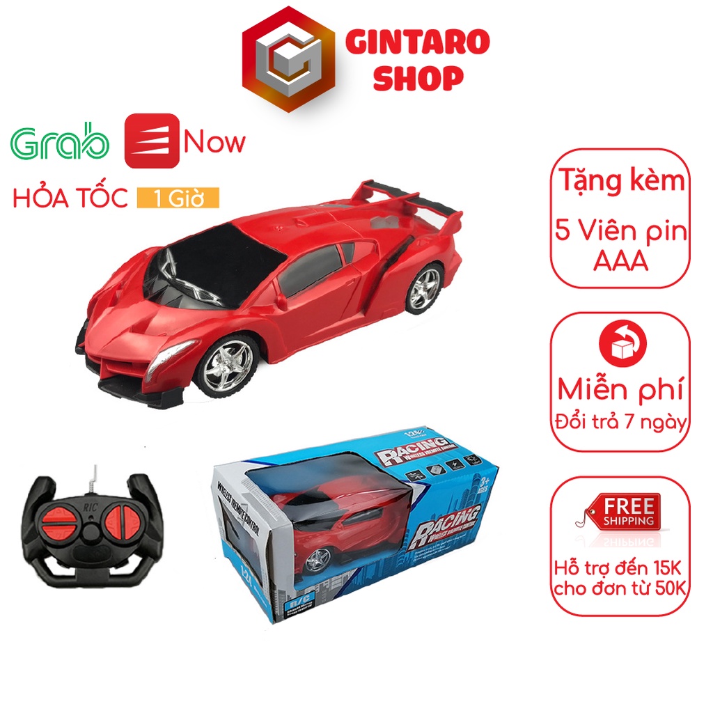 Xe điều khiển từ xa hình dáng xe đua với tốc độ cực nhanh, Xe oto điều khiển từ xa cho bé GINTARO SHOP