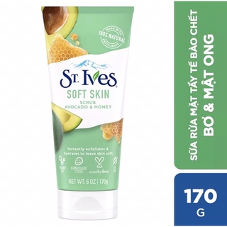 Sữa rửa mặt tẩy tế bào chết chiết xuất Bơ và Mật Ong St.Ives 170g