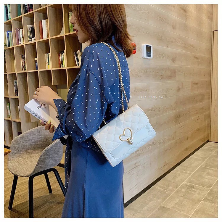 Túi Xách Nữ, Túi Đeo Chéo Nữ Khóa Trái Tim Siêu Đẹp Phong Cách Hàn Quốc - Đậu Đậu Boutique | BigBuy360 - bigbuy360.vn