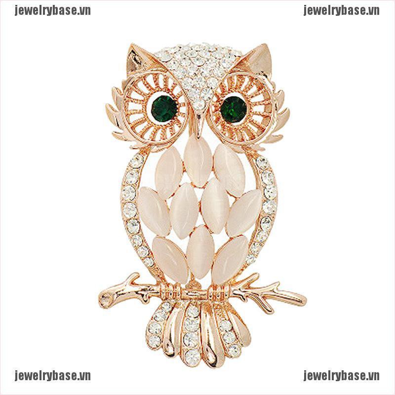 [jewelry] Big Owl Brooches Bouquet Vintage Wedding Hijab Scarf Pin Up Buckle Broches [basevn]