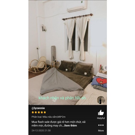 XẢ HÀNG Set ga gối nỉ nhung tăm 3 món nhập khẩu xả hàng