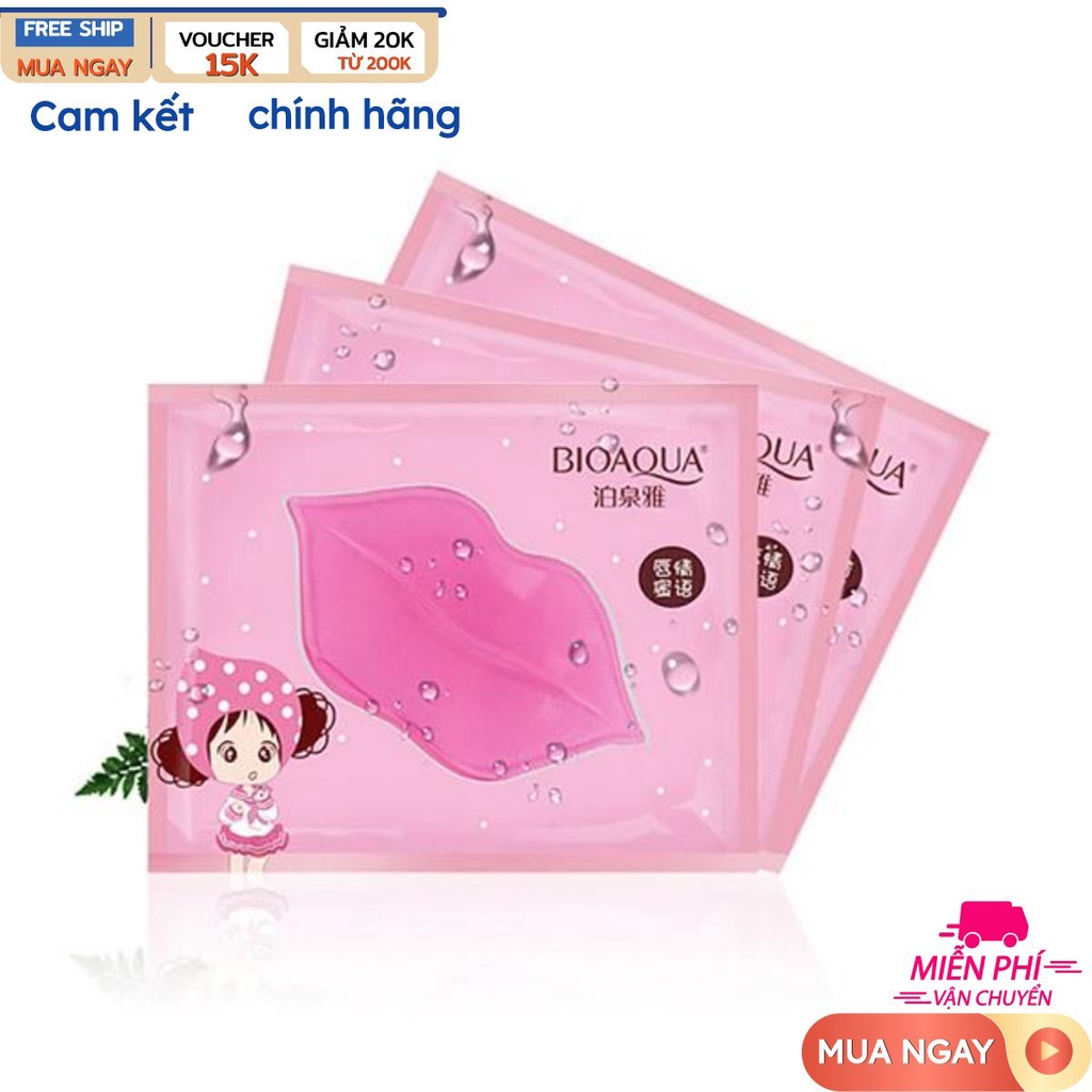 combo 10 Mặt Nạ Dưỡng Môi Bioaqua hàng Nội địa Trung giúp căng bóng, xóa thâm môi - Lips Mask ( lakami.beauty )