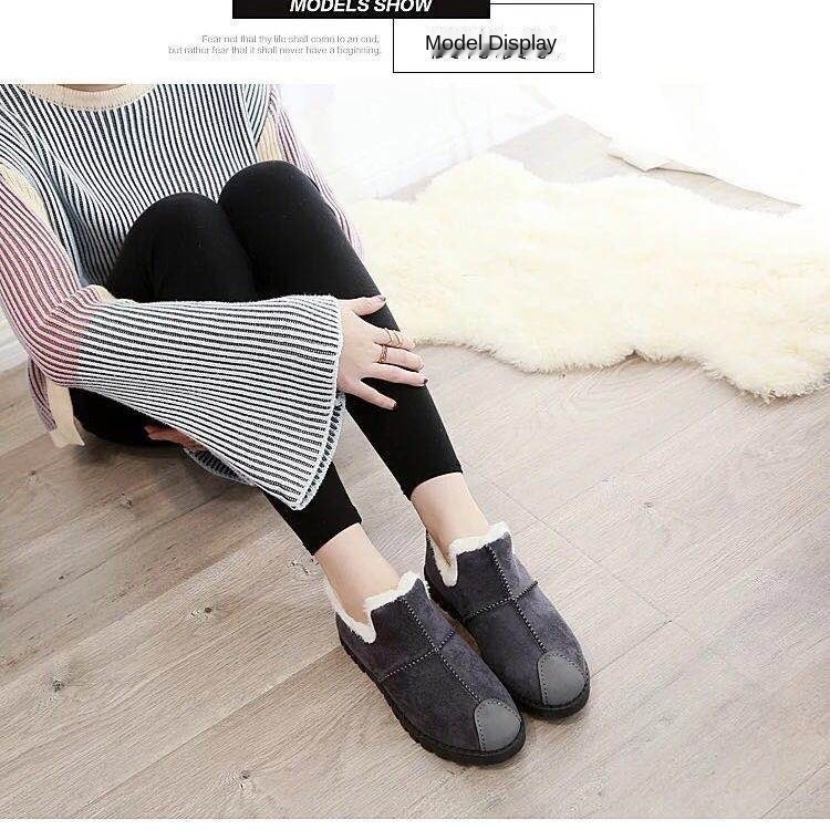 Giày cotton nhung ấm áp phong cách Hàn Quốc thời trang mùa thu đông cho nữ