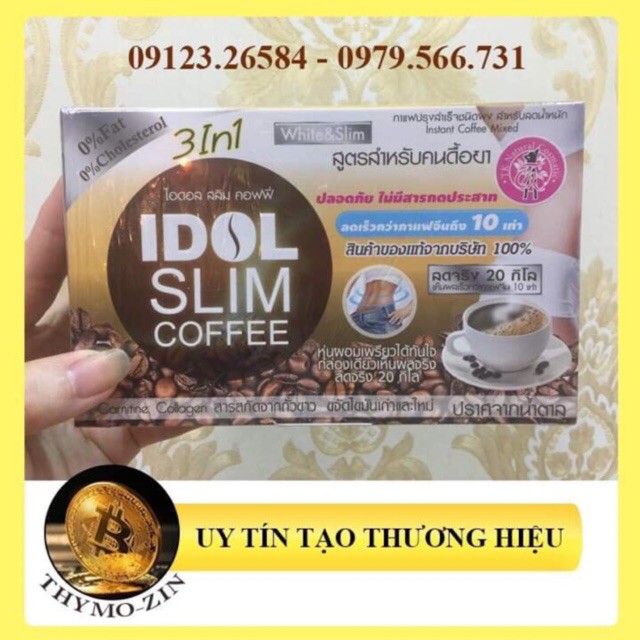 [ Mẫu Cũ S.mạnh ] cà phê idol slim  ,idol 3in1-Cafe giảm cân -idol slim -hàng chuẩn - Thái Lan- Hộp 10 gói x 15g