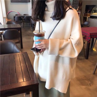 [ Ngưng Ord ] Áo Len Cổ Lọ Oversize siêu mịn ( Có ảnh thật )