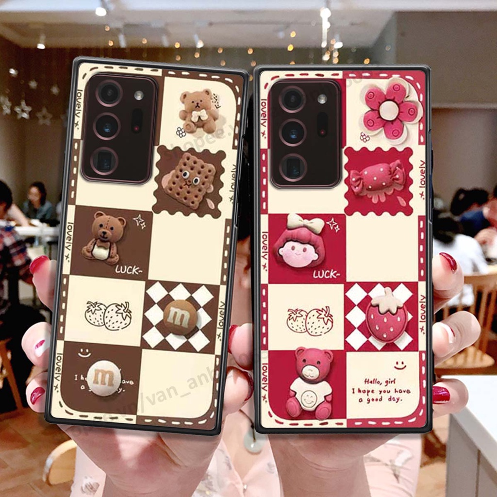 Ốp lưng Samsung Note 20 Plus / Note 20 Ultra / Note 20+ hình gấu, kẹo dễ thương cute
