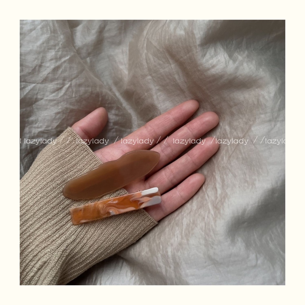 Set 2 Kẹp Tóc Mái Đính Đá Phong Cách Hàn Quốc