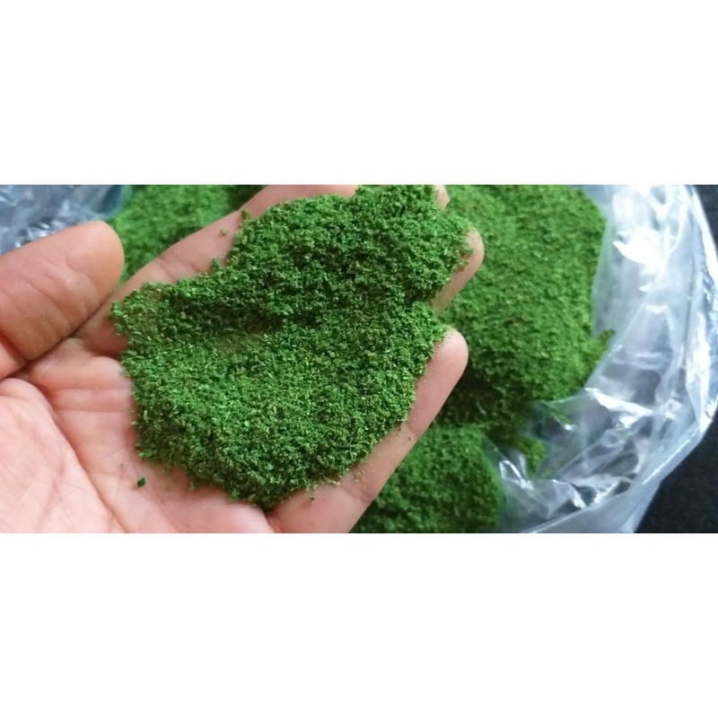 1Cỏ bột rêu/ cỏ xanh trang trí mô hình, phủ chậu cây, làm đồ handmade, bột cỏ