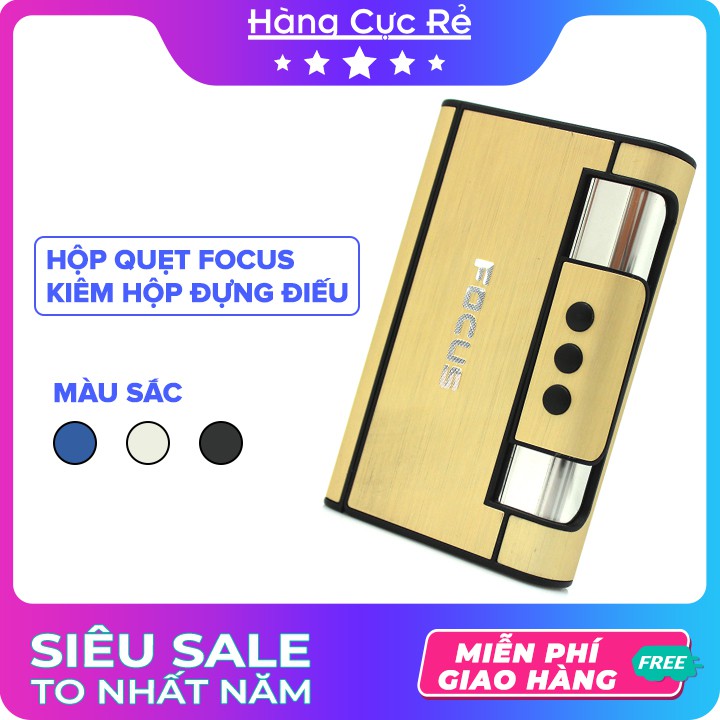 Hộp quẹt Focus kiêm hộp đựng điếu 🔥Freeship🔥 Bật lửa 2 in 1 model 2021 - Shop Hàng Cực Rẻ