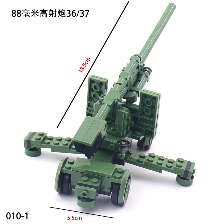 Bộ Lắp Ghép Trang Bị Phòng Không Flak 88mm 36/37 Của Đức Quốc Xã Trong Thế Chiến II - Đồ Chơi Lắp Ráp Army