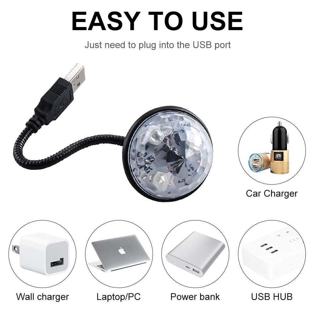 Đèn chiếu VIRWIR tạo hiệu ứng bầu trời đêm đầy sao có cổng USB mini dành cho xe hơi phòng ngủ