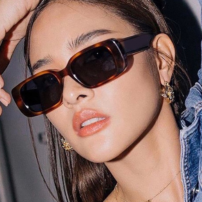 Kính Mát Gọng Vuông Nhỏ Đơn Giản Thời Trang Retro