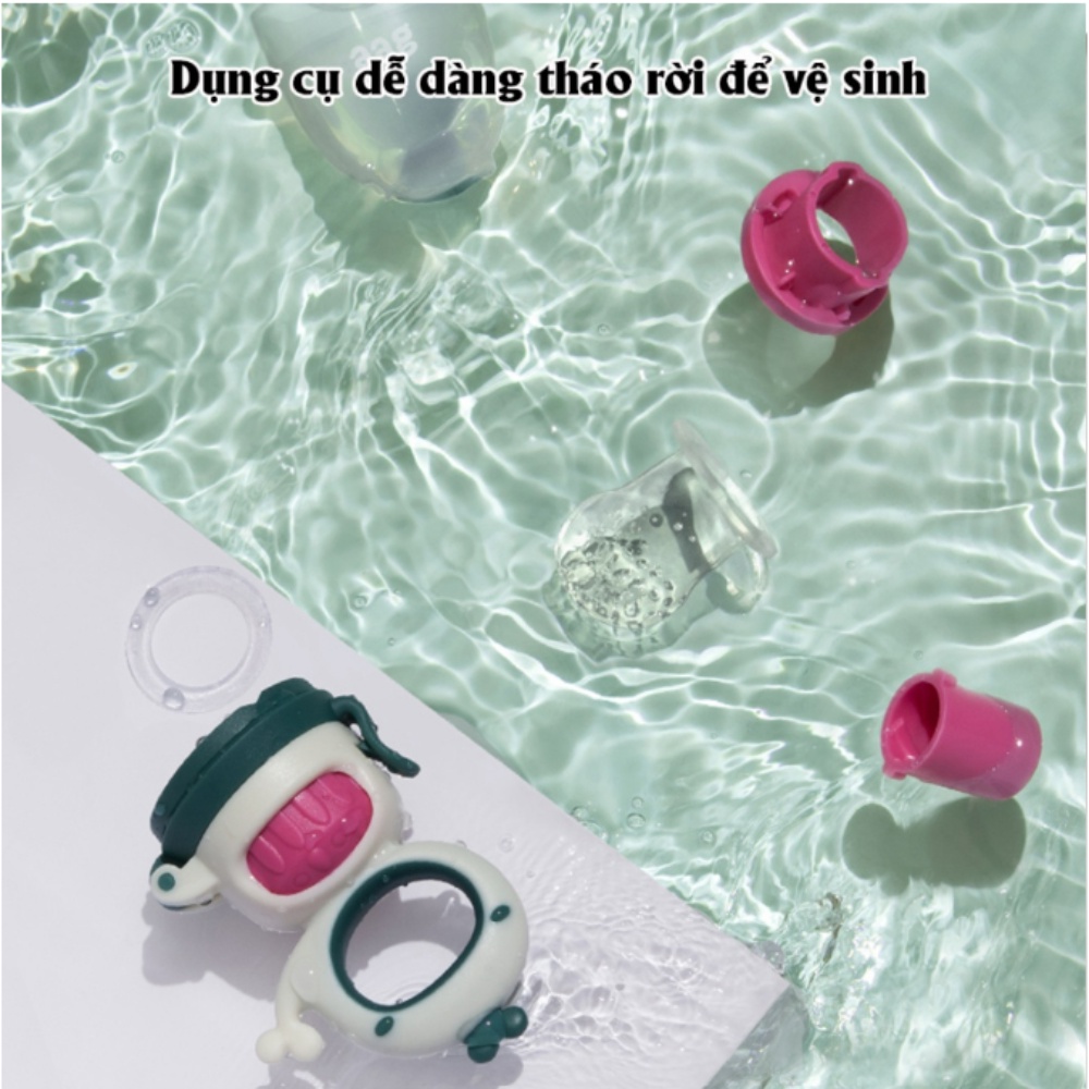 Túi Nhai Ăn Dặm AAG | Túi Nhai Hoa Quả Silicon Chống Hóc Cho Bé - Embé Mỡ