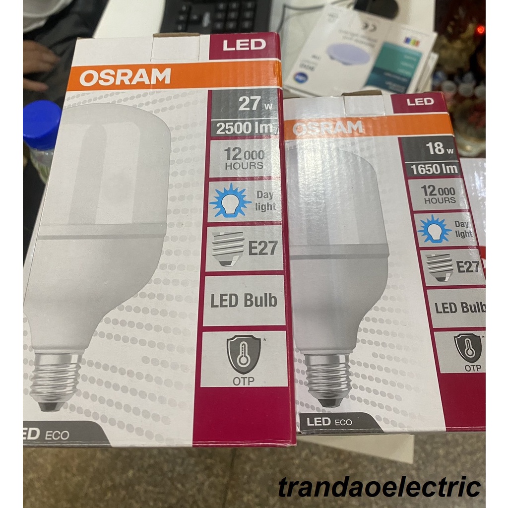 Bóng đèn led trụ Eco Osram E27 18W/27W/W36/45W 6500K