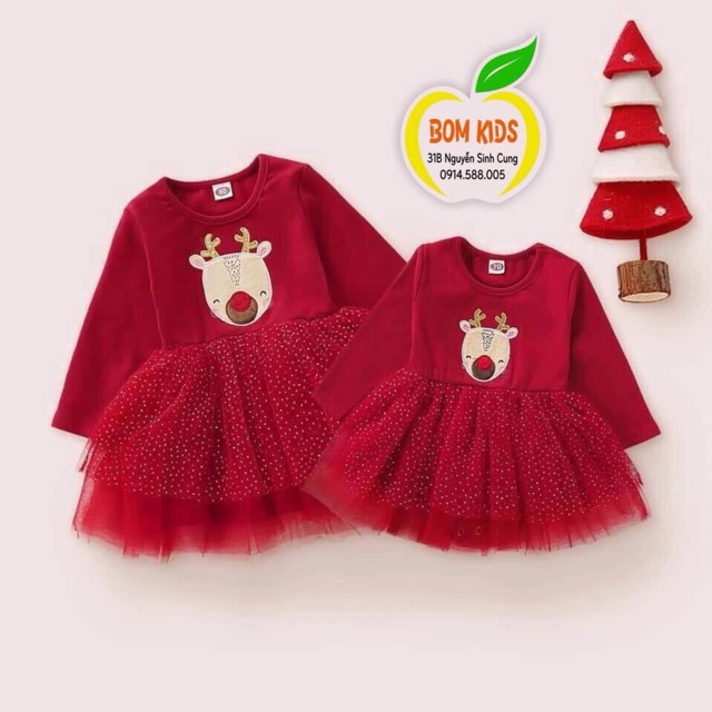 DEAL SỐC 50%] VÁY NOEL CHO BÉ GÁI CỰC XINH