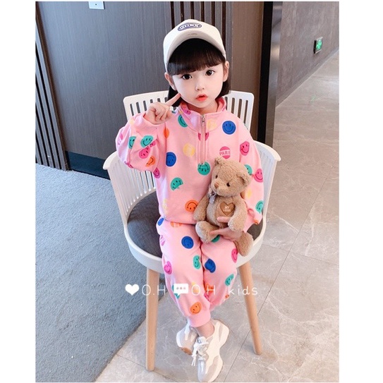 Bộ Đồ Thể Thao , Bộ Đồ Nỉ mặt cười  Cho Bé