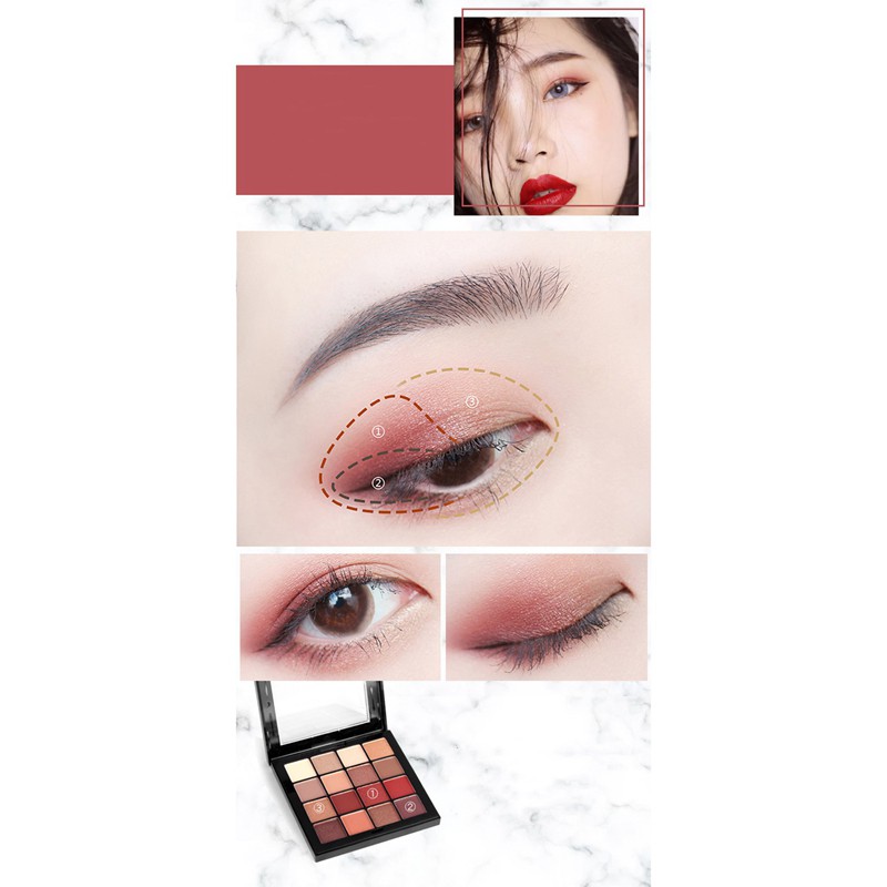 LANYI Charming Eyeshadow 16 Color Palette Make Up Palette Matte Shimmer Pigmented Eye Shadow Powder Makeup Glitter Pigment | BigBuy360 - bigbuy360.vn