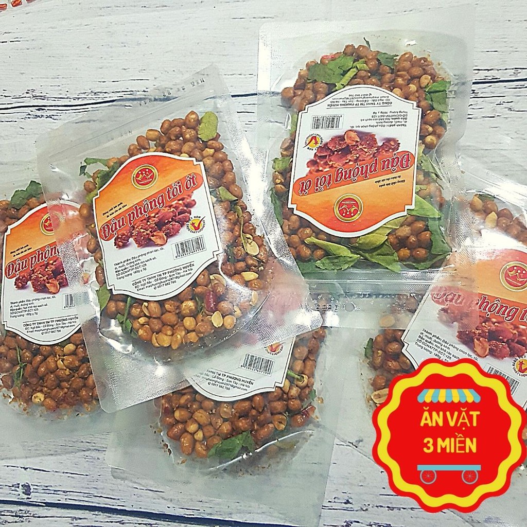 Đậu Phộng Tỏi Ớt Lá Chanh Siêu Cay Ngon, Giòn, Thơm / Phương Huyền Food gói 180gr