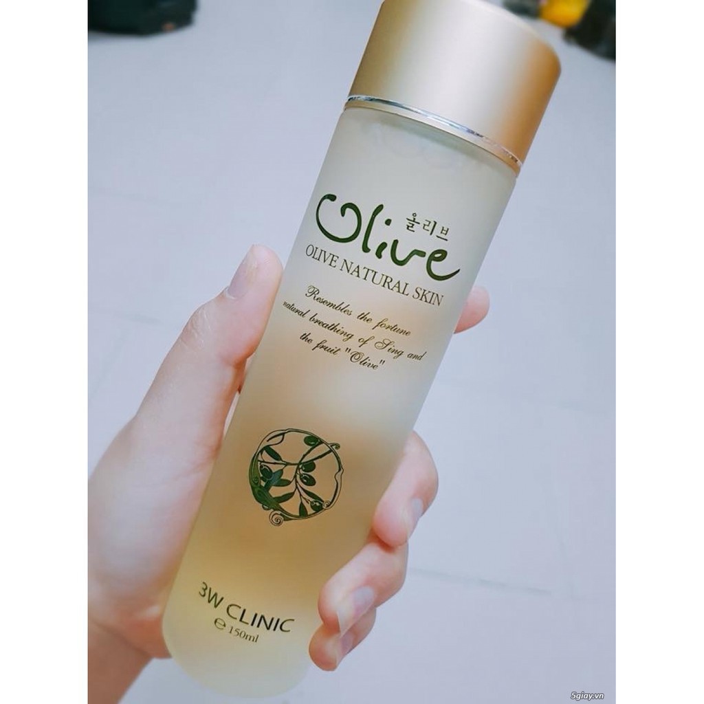 [Hàng Nhập Khẩu] Nước hoa hồng dưỡng trắng da tinh chất dầu Olive 3W CLINIC 150ml [Chính Hãng 100% Hàn Quốc]