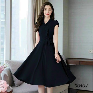 Mẫu mới đầm cổ v thắt eo san trọng