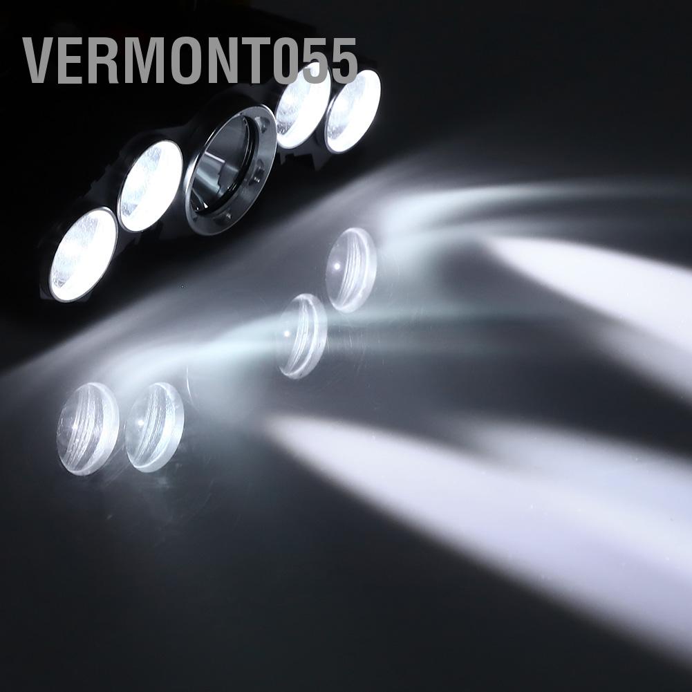 Có thể bán buôn 20000lm Ngoài trời Chống thấm nước Năm đèn LED Đèn pha USB Sạc Cắm trại Chạy câu cá Vermont055 Hàng giao ngay