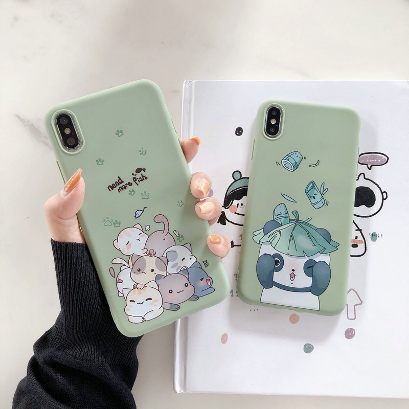 Case OPPO A54 4G A94 4G Reno 5F A15 A15S A93 A53 A33 A52 A92 A31 A91 A5 A9 2020 F11 F9 A7 A5S A12 A11K AX7 A3S A12e F1S F5 Youth A83 A39 A57 Reno 4F 3 4Z 5G K3 Realme XT X C1 2 Pro Soft TPU Phone Case Bracket Motif Cute Cats