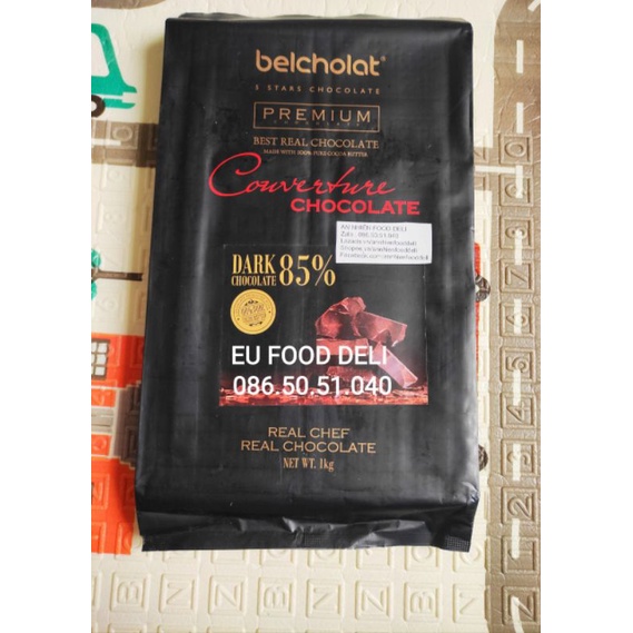 Socola Đen 85% hiệu Becholat Premium Best Real Chocolate 1KG