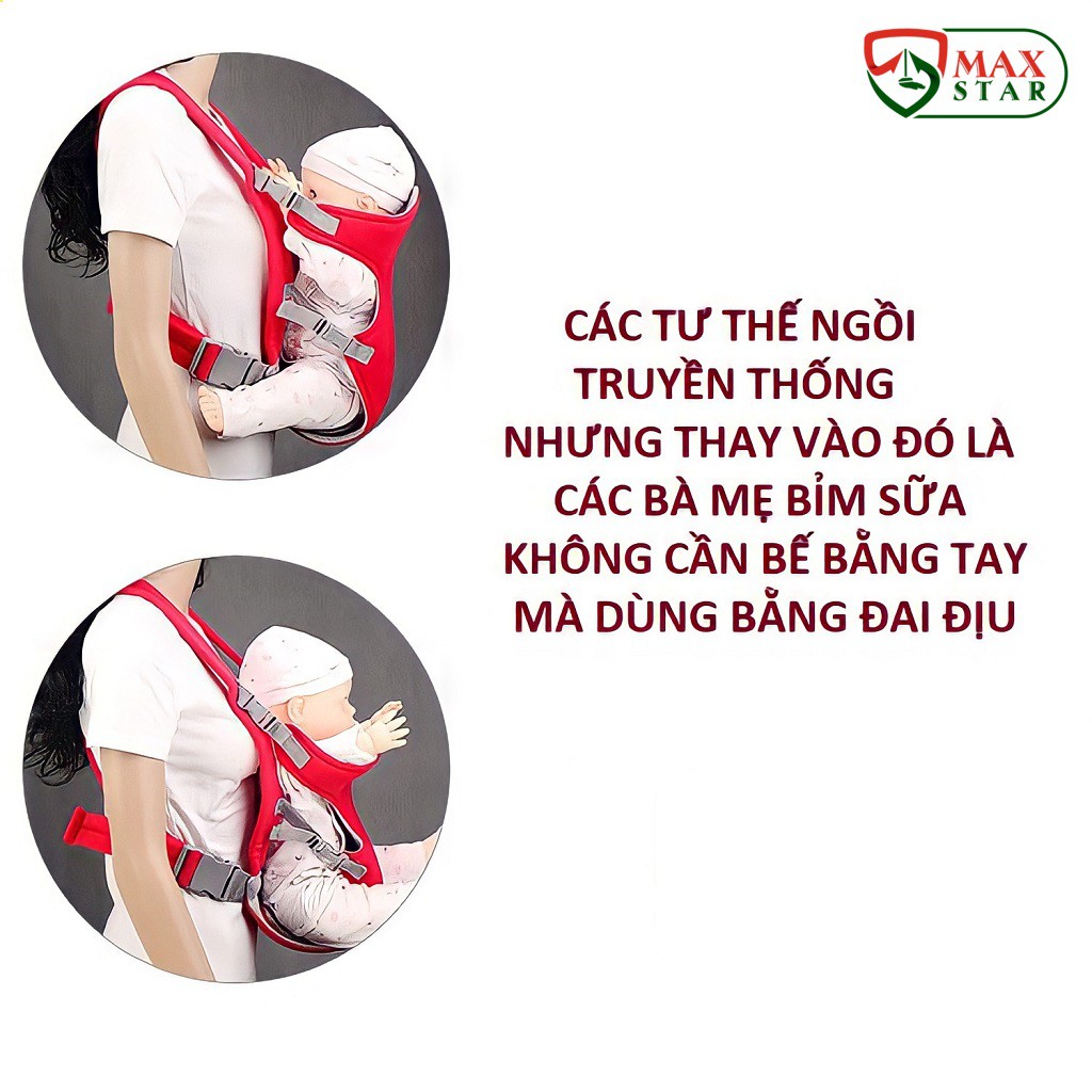 Địu ngồi 4 tư thế cho em bé sơ sinh siêu nhẹ cao cấp Đai địu em bé ✅