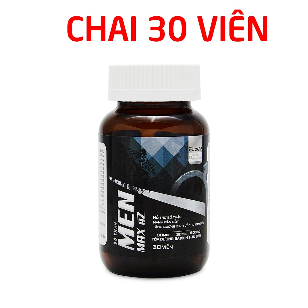 Bổ Thận Men Max AZ EUCARE từ hàu biển, ba kích, bột hải cẩu, maca tăng cường sinh lý nam - 30 viên [Bổ Thận Men Max AZ]